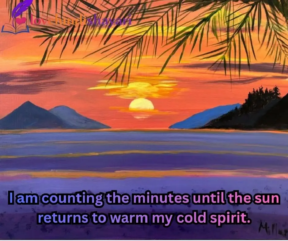 Sunset Shayari in English 