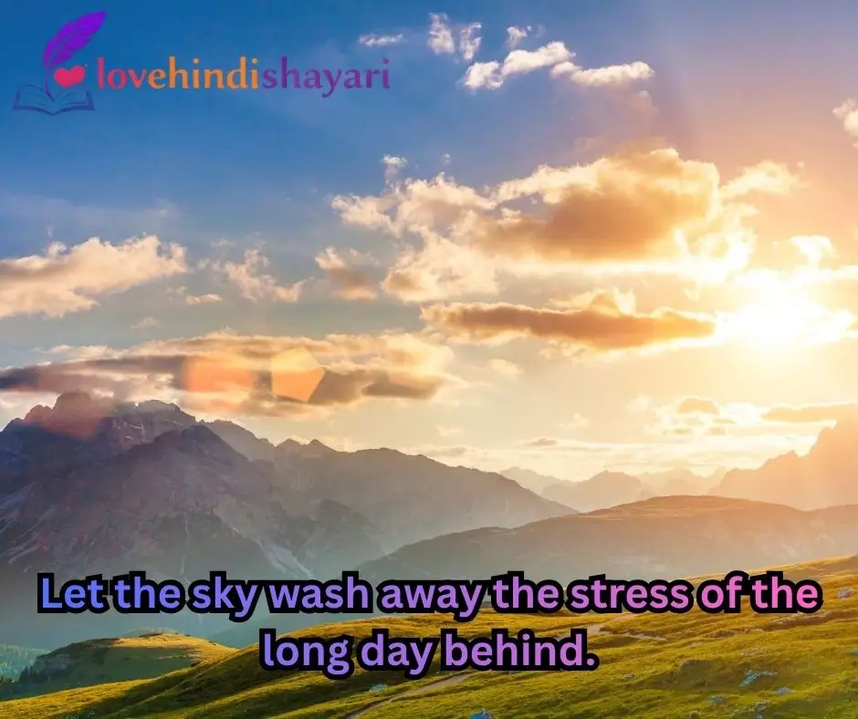 Sunset Shayari in English 