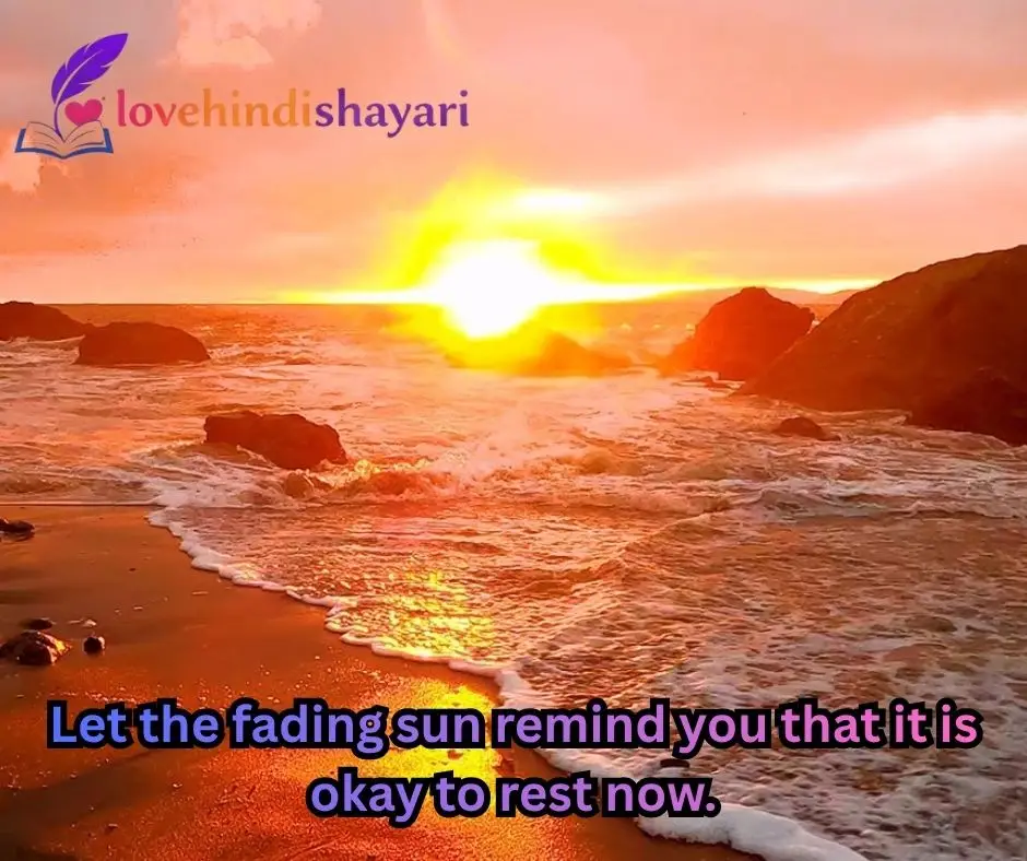 Sunset Shayari in English 
