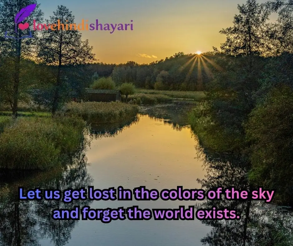 Sunset Shayari in English 