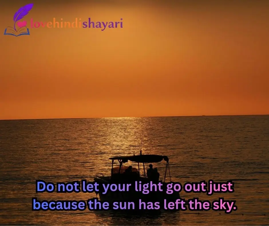Sunset Shayari in English 